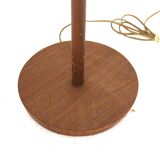 Scandinavian floor lamp in teak and metal, Sweden, 1950