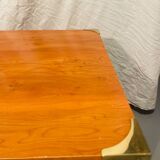 Gautier “Marine” bedside table in wood and brass, 1991