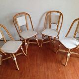 Set of 4 bistro chairs Maison Drucker from the 1990s.