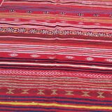 Ethnic red carpet in pure wool 120x190cm