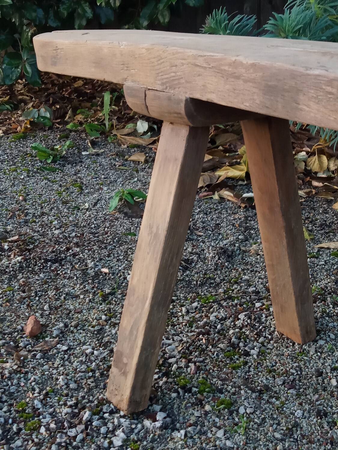19th century oak farm bench