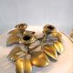 Bronze candle holder with three flowers design 60s - 70s
