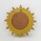 Gold Sunburst Mirror in Resin with Convex Mirror, France, 1960s