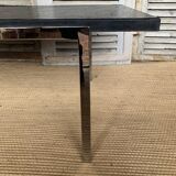 Chrome coffee table and slate tray