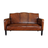 2-seater cowhide leather sofa