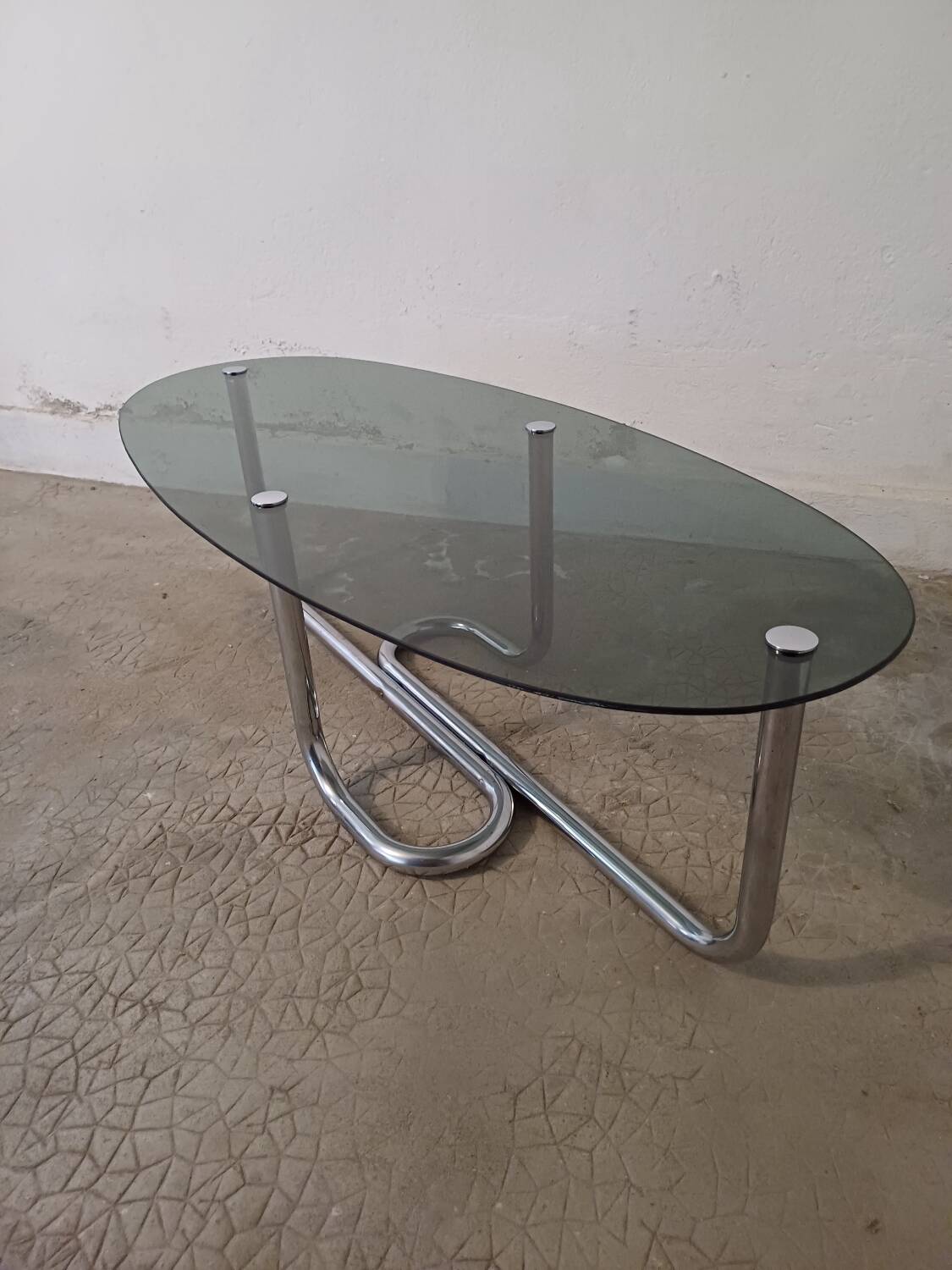 Designer chrome coffee table