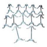 12 Art Deco silver-plated knife rests