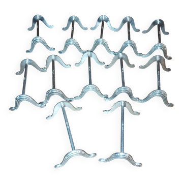 12 Art Deco silver-plated knife rests