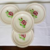 4 assiettes dessert de Digoin Sarreguemines modèle Beaucaire 210844
