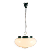 Vintage metal and glass pendant, Italian design 1960s-1970s