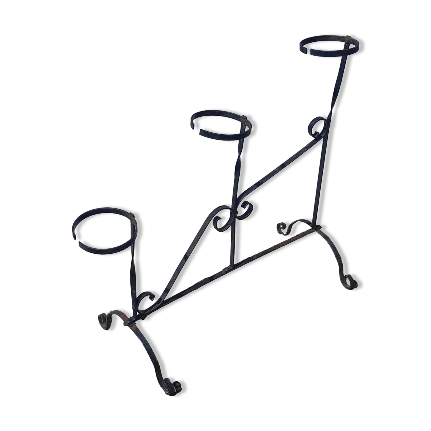 Vintage iron plant holder