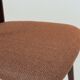 Set of 4 Modern Beech Wood Dining Chair, Herringbone terracota fabric