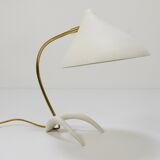 White brass desk or table lamp in the Louis Kalff style from the 1950s.