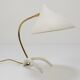 White brass desk or table lamp in the Louis Kalff style from the 1950s.