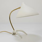 White brass desk or table lamp in the Louis Kalff style from the 1950s.