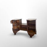 Italian art deco walnut console table, 1930s.