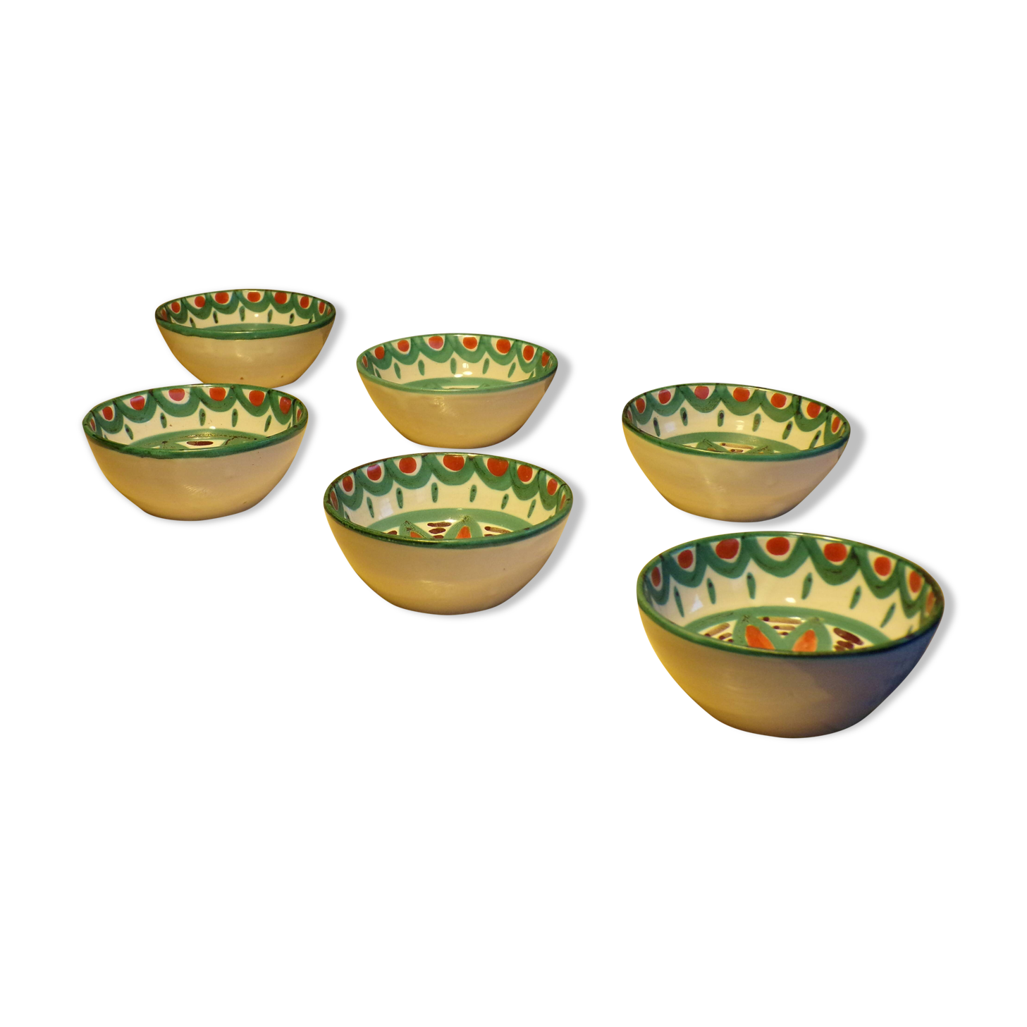 6 ceramic bowls by Antoine Fazio Vallauris