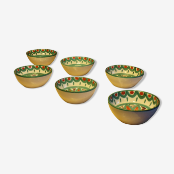 6 ceramic bowls by Antoine Fazio Vallauris