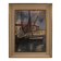 Italian painting signed harbor view with boats from 20th century