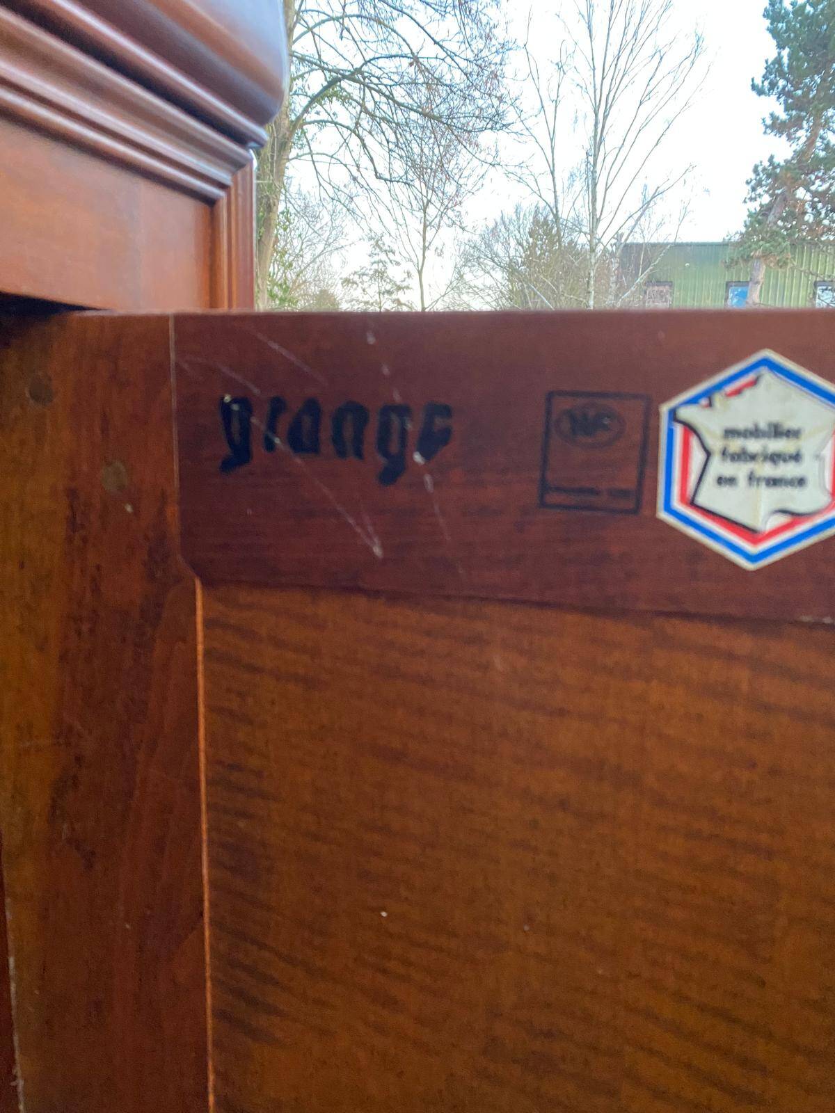 Louis Philippe style solid wood barn wardrobe from the 20th century.