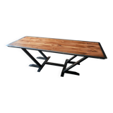 oak-steel table