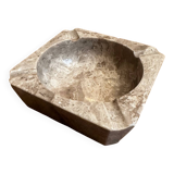 Ashtray, beige marble catch-all.