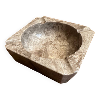 Cendrier, vide poche en marbre beige