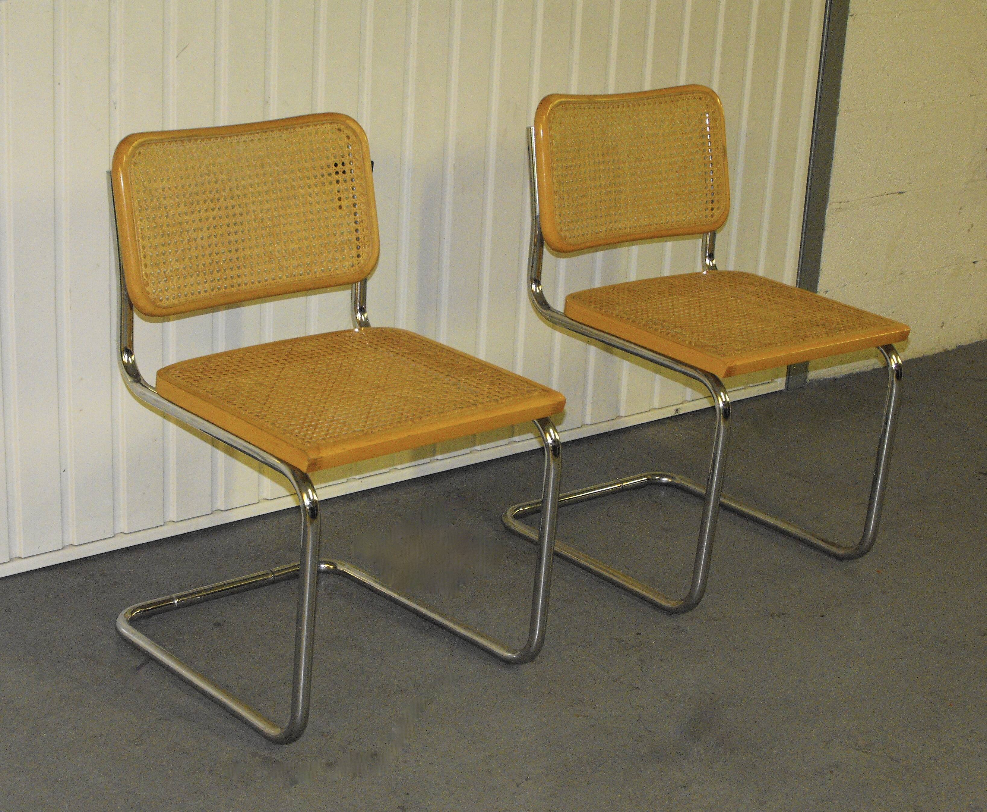 Lot of 2 chairs Model B32 by Marcel Breuer 80s