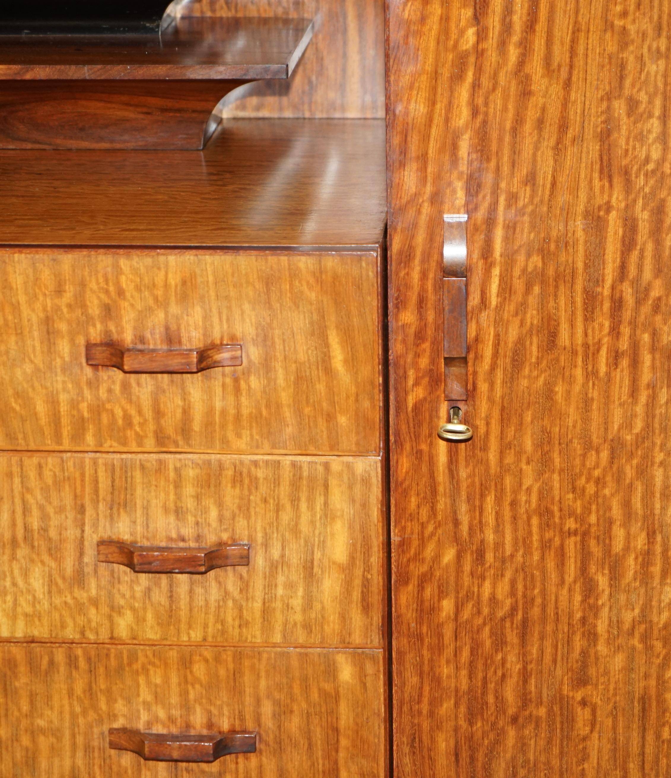 Art Deco Double Wardrobe Chest of Drawers 1920