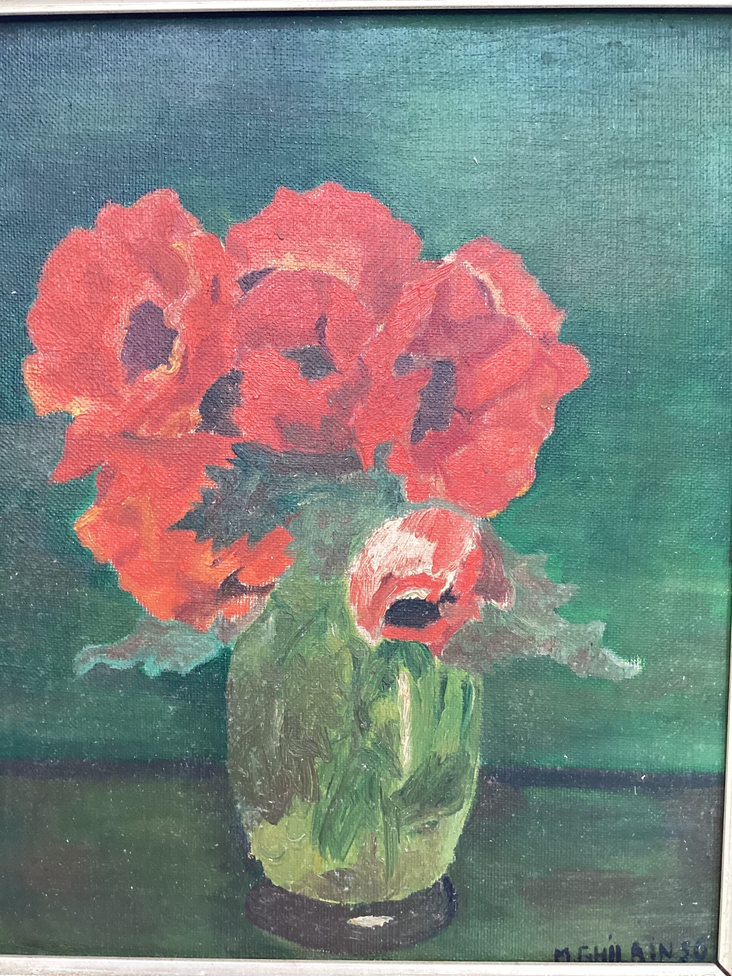 Painting signed around the years 1956 oil on canvas Dimension: 34x29 cm with the frame