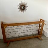 Old French design bed from the 50s daybed with vintage compass feet