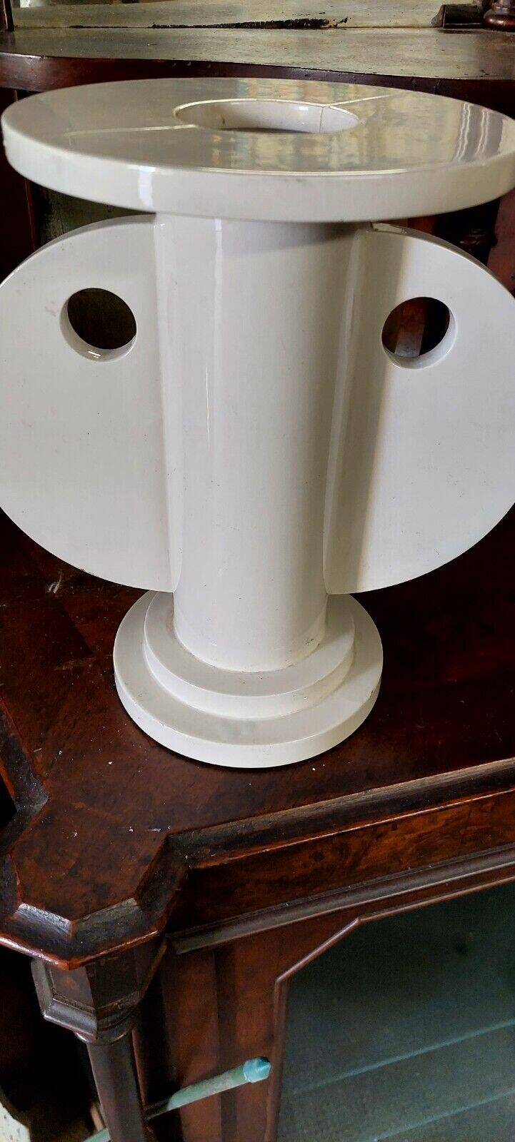 Rare white ceramic vase designed by Nathalie Du Pasquier for Alessio Sarri in 1989