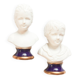 Pair of children's busts