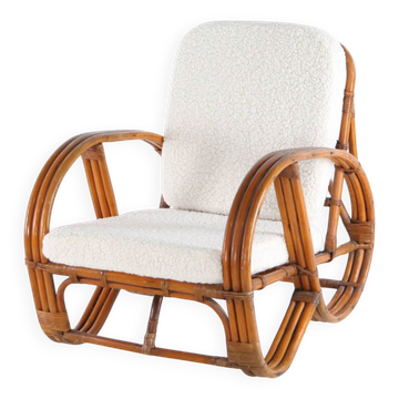 Fauteuil « bretzel » en rotin 