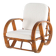 "Bretzel" armchair in rattan