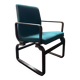 Fauteil scandinave bois courbé / suede turquoise
