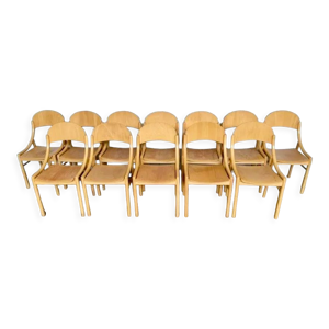 Lot série de 12 chaises bistrot