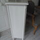 Louis XVI style furniture patinated pearl grey, marble tray