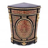 Antique corner chest of drawers in the Boulle style, France, mid-19th century. After renovation.