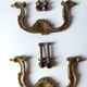 Antique pair of bronze drawer handles.