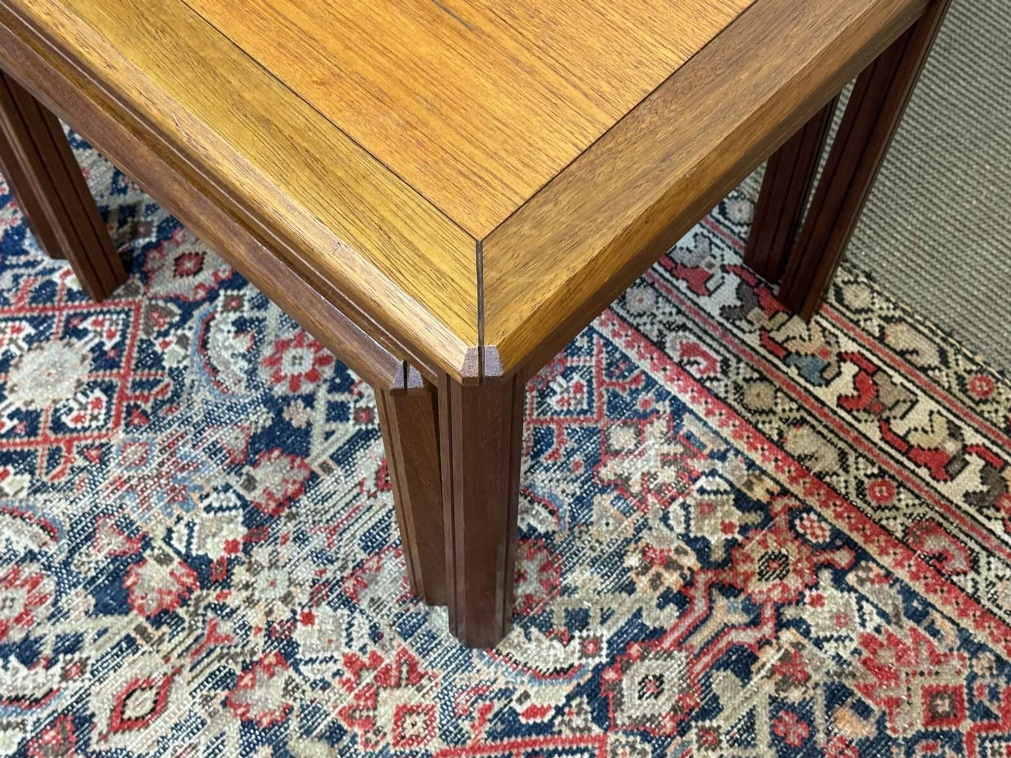 Set of 3 nesting tables in teak from the 1970s.