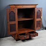 Small Teak and Rosewood Spice Cabinet, Pondicherry, India – Late 19th Century