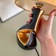 Vintage 50s black and gold ceramic lamp