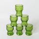 Set of 6 Bormioli tempered glass tumblers, Italy, 1970s