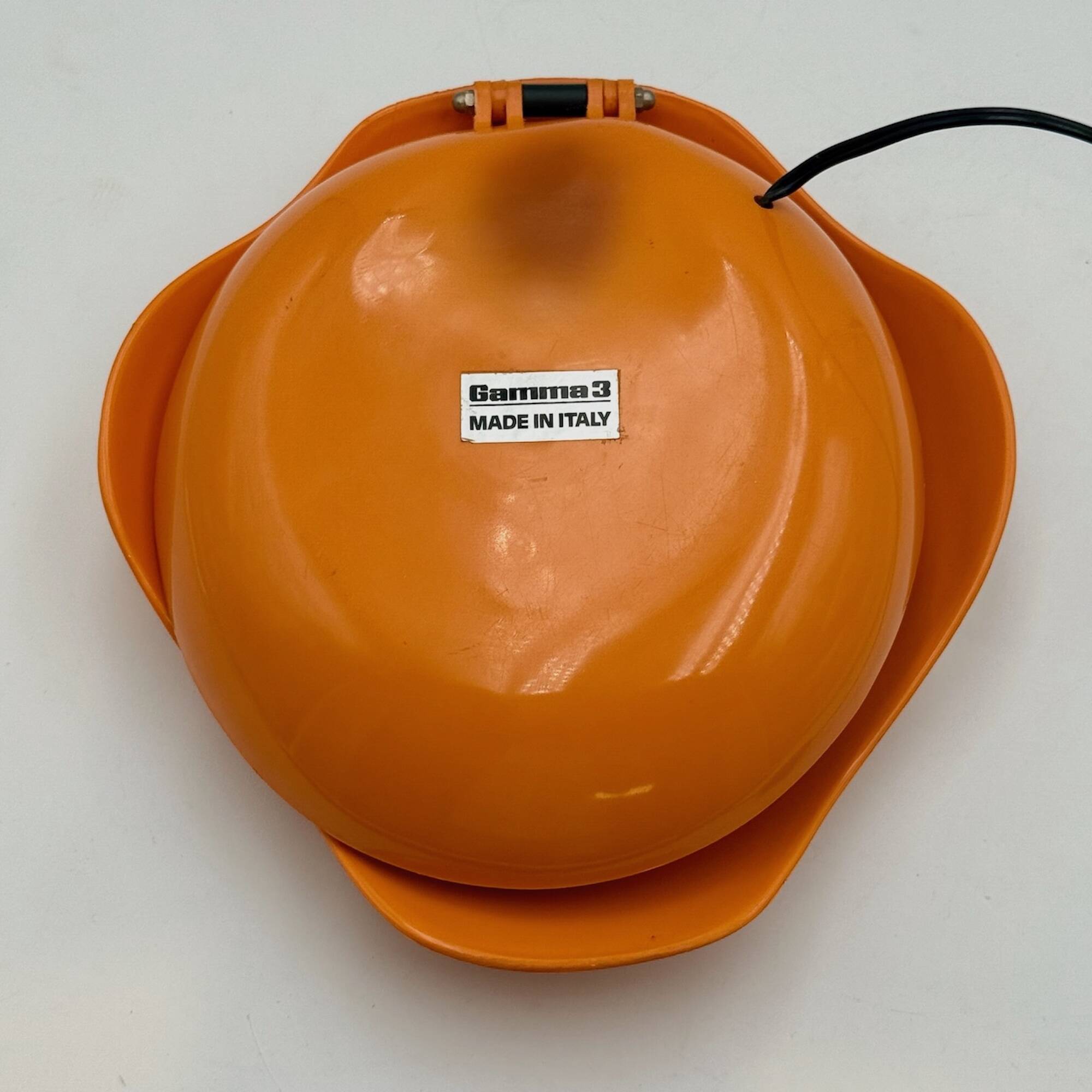 Lampe Oyster orange vintage par Gamma3, design italien des années 1970