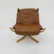 Falcon leather lounge chair by Sigurd Ressel for Vatne Møbler, 1970s