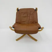 Falcon leather lounge chair by Sigurd Ressel for Vatne Møbler, 1970s