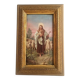Oil painting on wood The Good Shepherd Christ Late 19th century