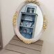 Antique dressing mirror with floral moldings