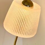 Pair of Art Deco lamps in brass and etched glass